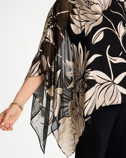Chico's Travelers™ Burnout Floral Chiffon Top