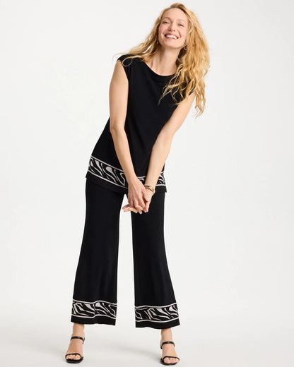 Chico's Travelers™ Abstract Zebra Trim Tunic