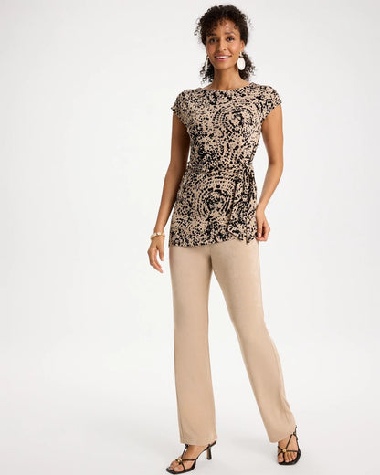 Chico's Travelers™ Side-Tie Spotted Print Top
