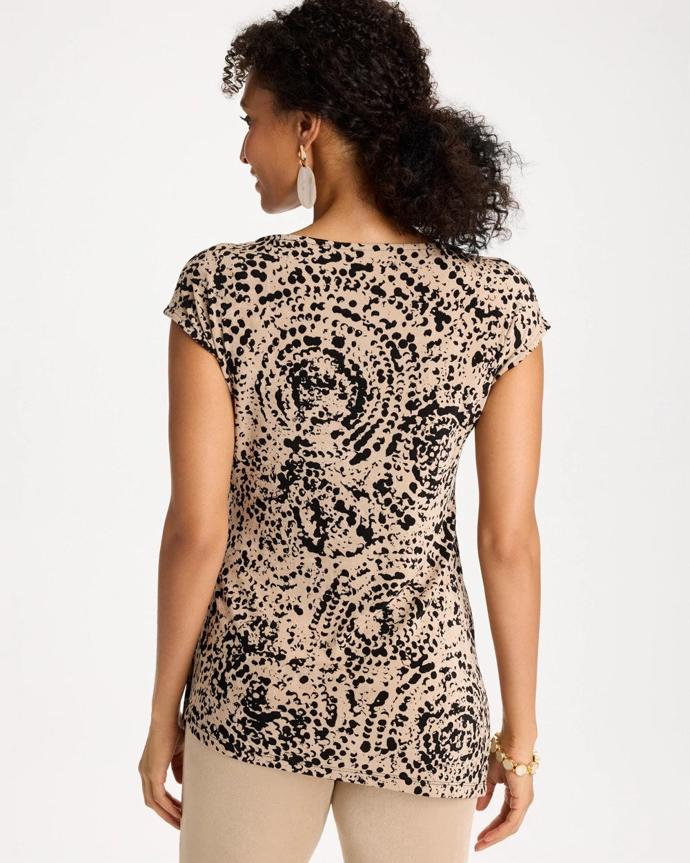 Chico's Travelers™ Side-Tie Spotted Print Top