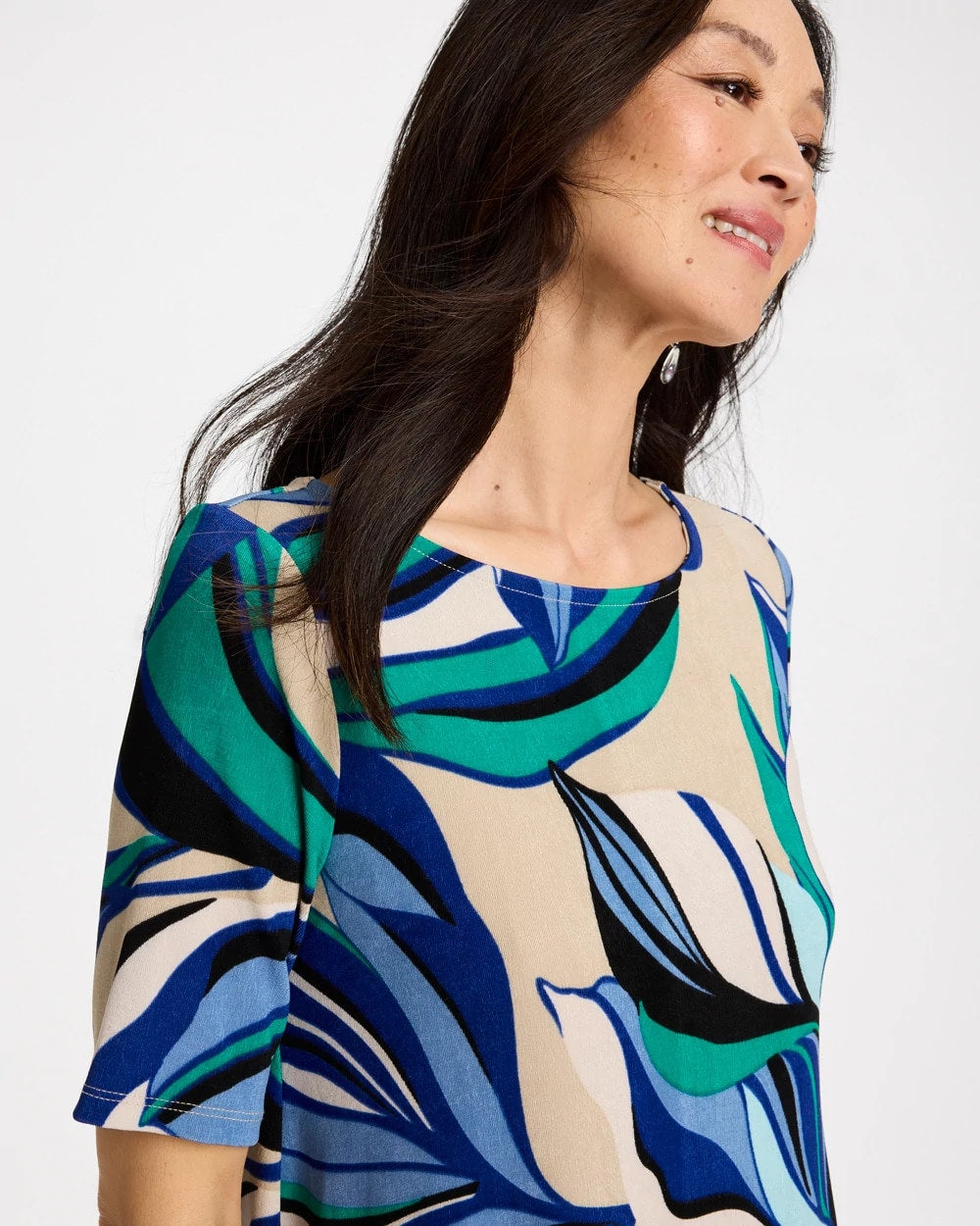 Chico's Travelers™ Marble Flora Swing Tunic