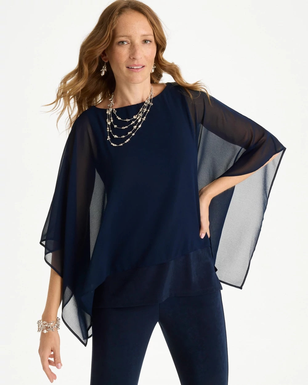 Chico's Travelers™ Chiffon Layered Top