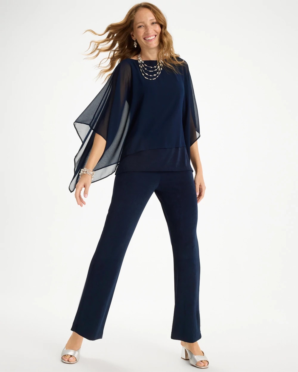 Chico's Travelers™ Chiffon Layered Top