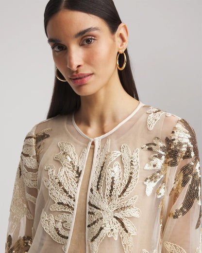 Chico's Travelers™ Collection Sequin-Mesh Jacket