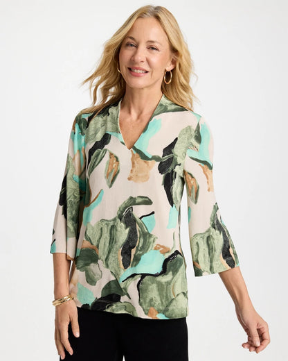 Chico's Travelers™ Bloom V-Neck Kimono Top