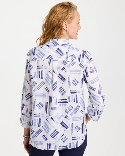 Chico's No Iron™ Printed Linen Shirt