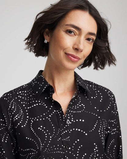 Chico's No Iron™ Findot Print Sateen Shirt