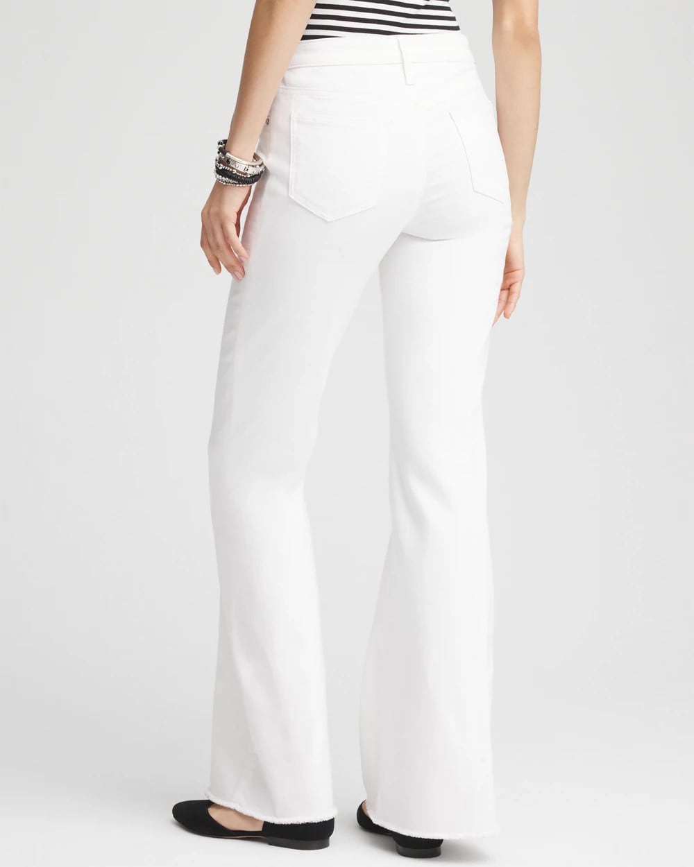 Chico's Girlfriend No Stain Frayed Flared Jeans
