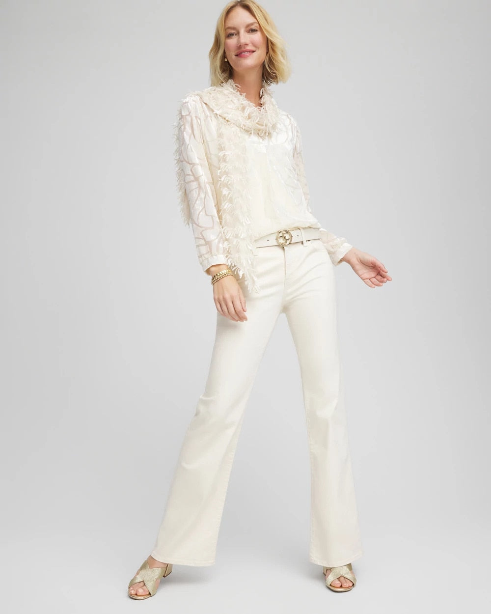 Chico's Petite Girlfriend Flared Leg Jeans