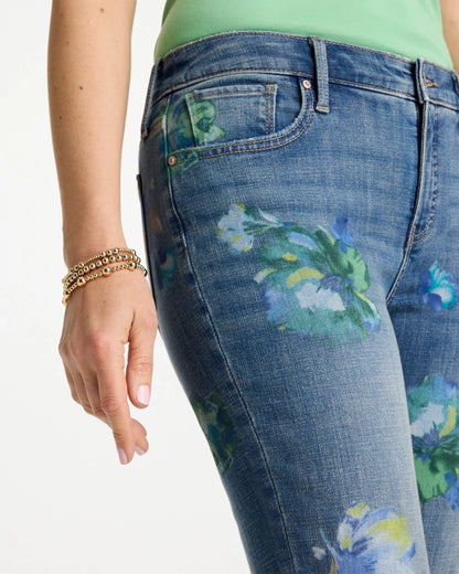 Chico's Girlfriend Slim Floral Ankle Jeans