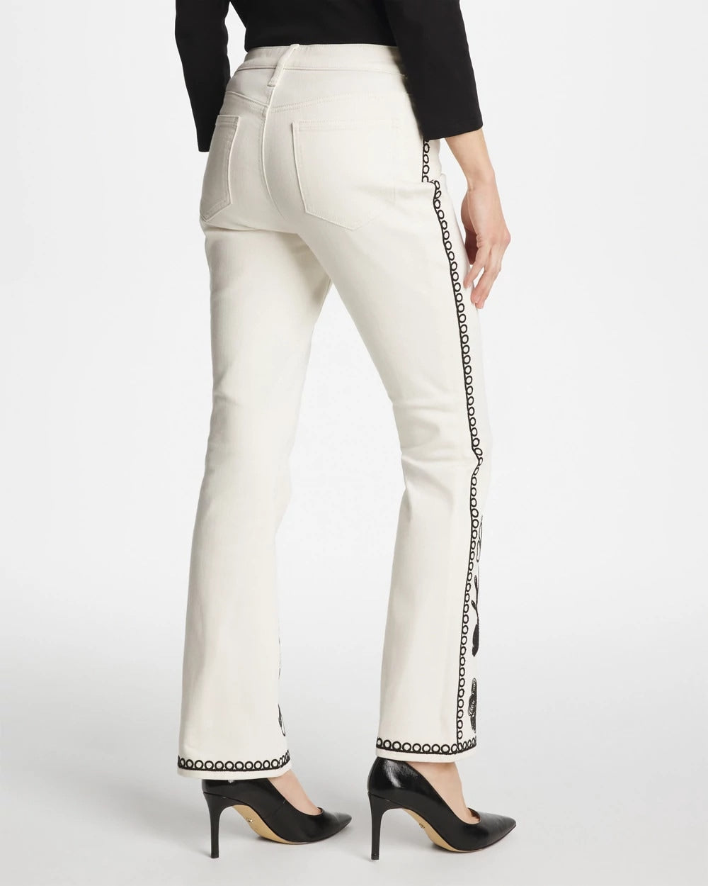 Chico's Ginkgo Girlfriend Cropped Flared Jeans