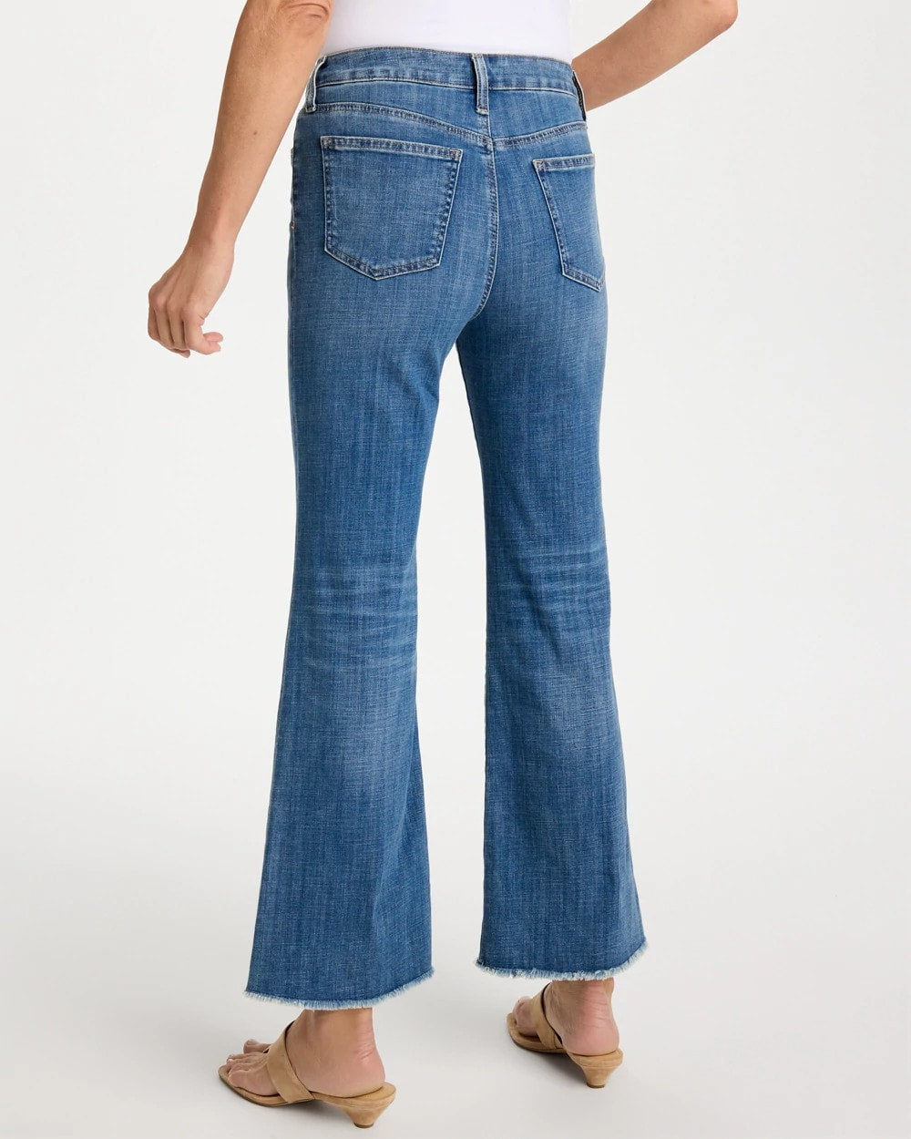 Chico's Girlfriend Frayed Flared Jeans