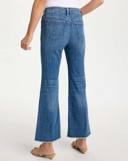 Chico's Girlfriend Frayed Flared Jeans
