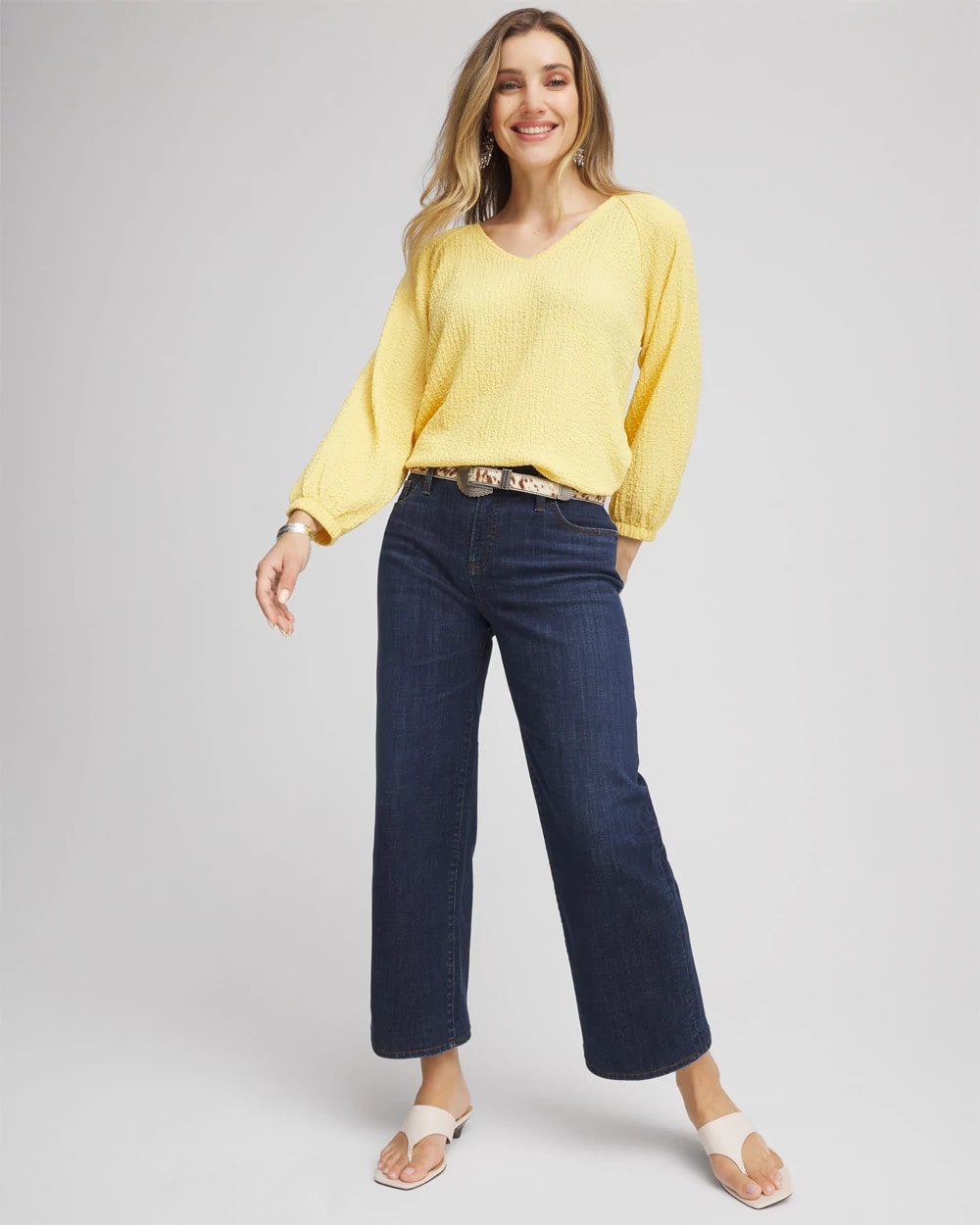 Chico's Girlfriend Wide-Leg Cropped Jean