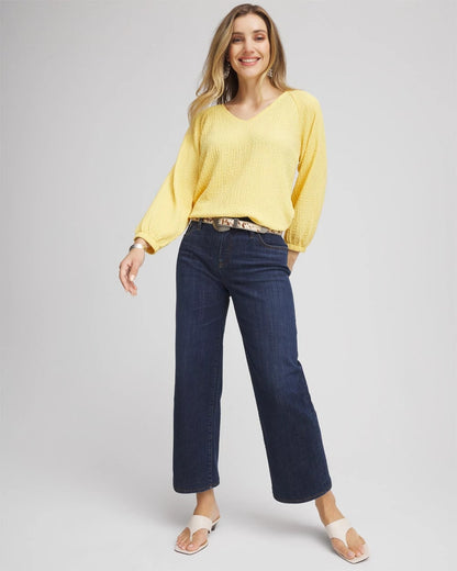 Chico's Girlfriend Wide-Leg Cropped Jean