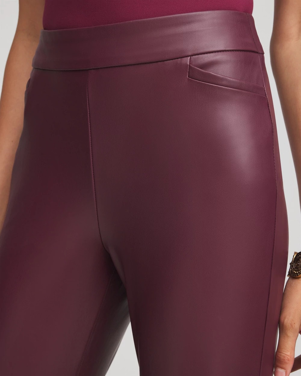 Chico's Faux Leather Brigitte™ Pull-On Cropped Pants