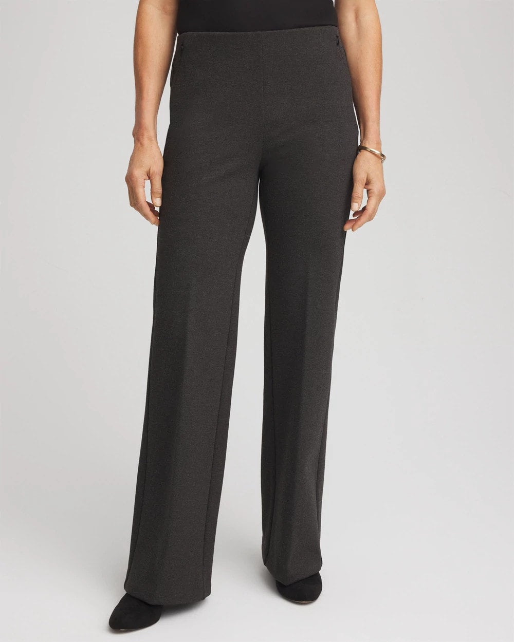 Chico's Petite Juliet Wide Full-Length Ponte Pants