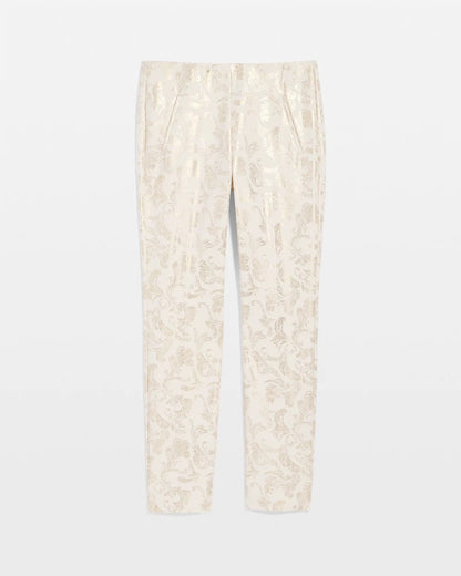 Chico's Juliet Golden Foiled Slim Ankle Pants