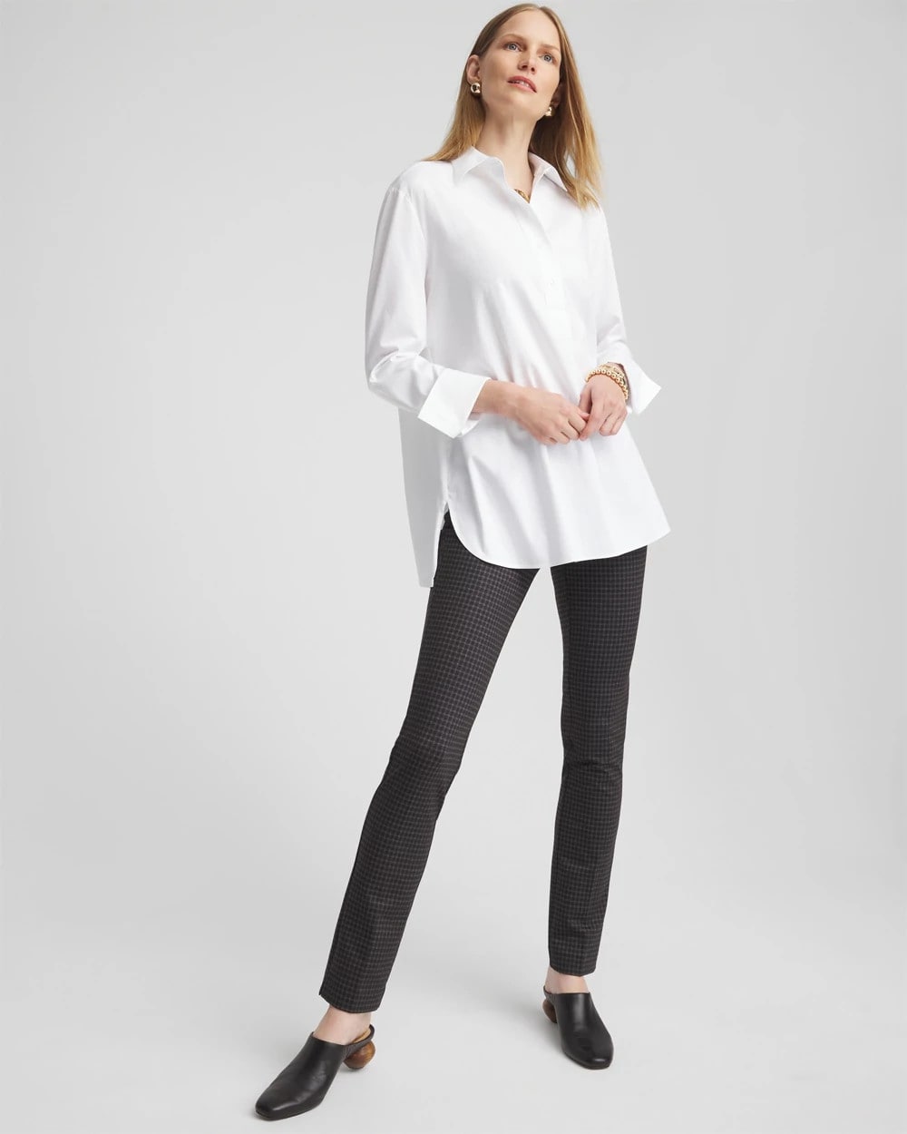 Chico's Juliet Tonal Check Pants