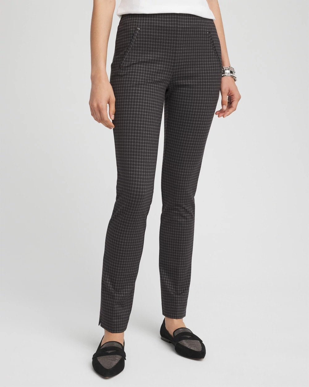 Chico's Juliet Tonal Check Ankle Pants