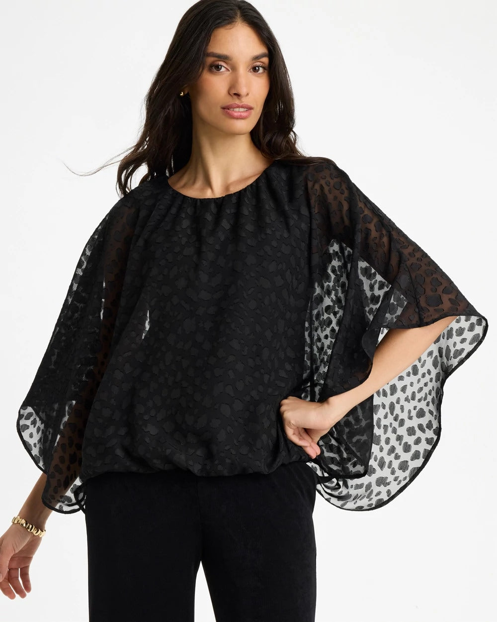Chico's Travelers™ Bubble Hem Top