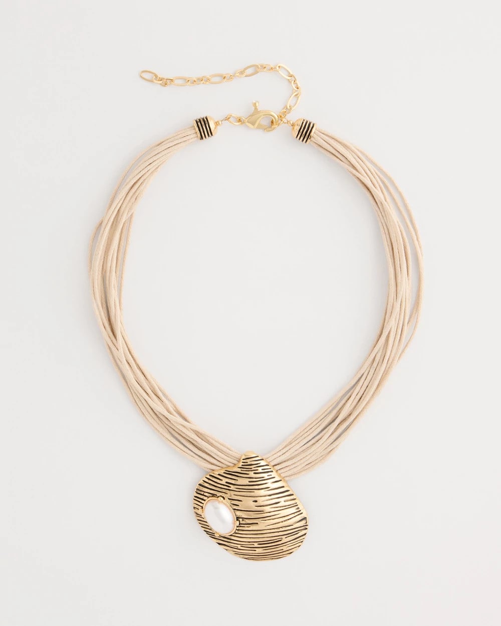 Chico's Golden Shell Pendant Necklace