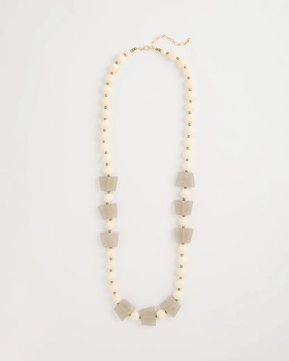 Chico's Long Geo Beaded Necklace