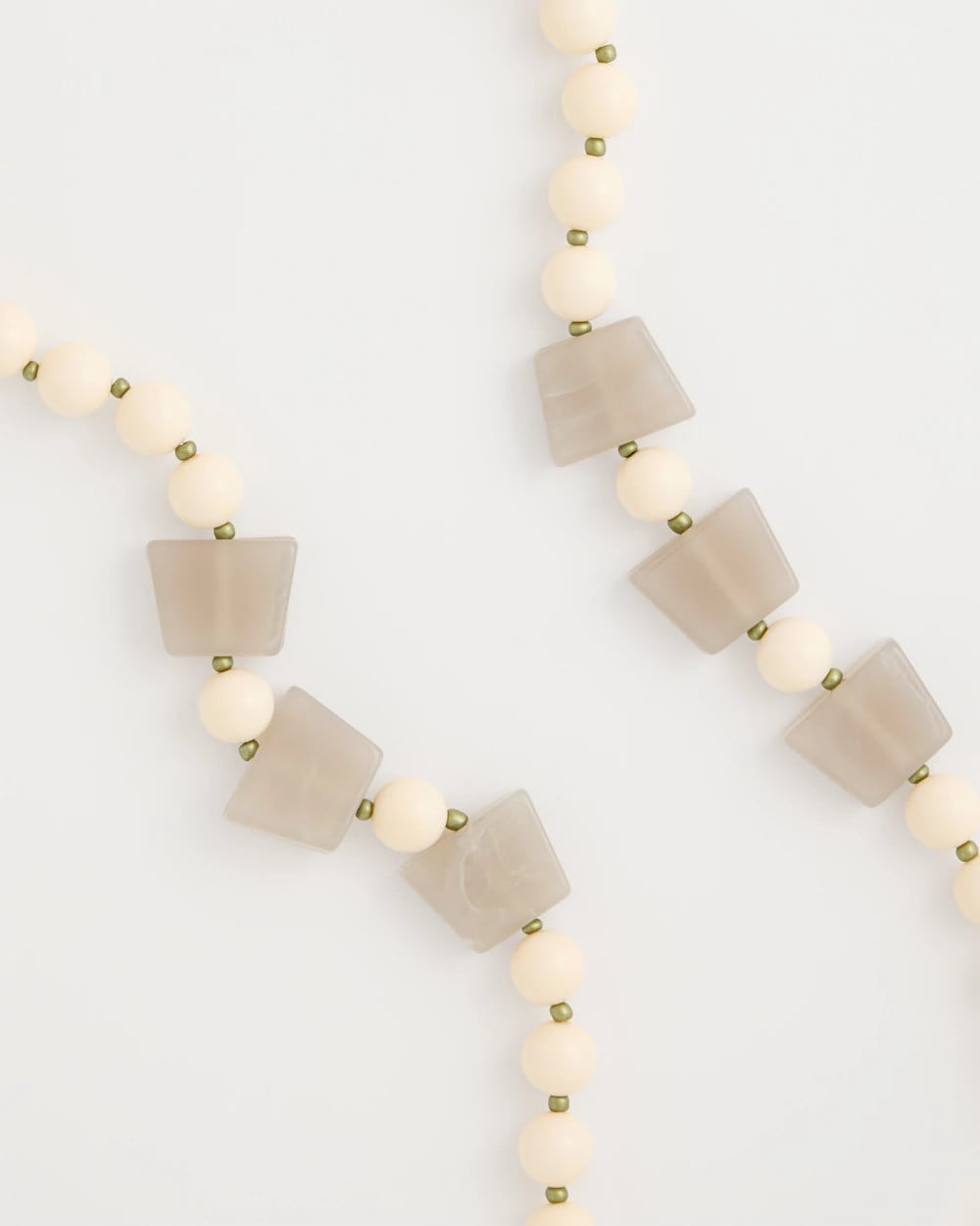 Chico's Long Geo Beaded Necklace