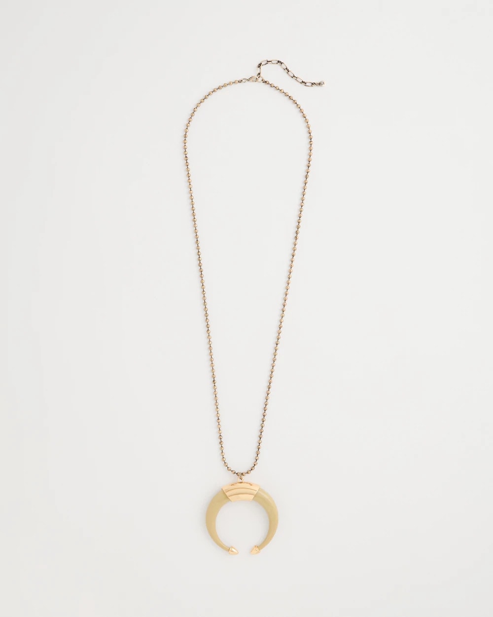 Chico's Long Horn Pendant Necklace