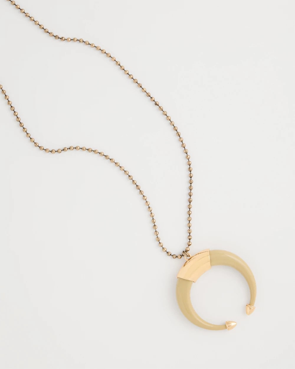 Chico's Long Horn Pendant Necklace