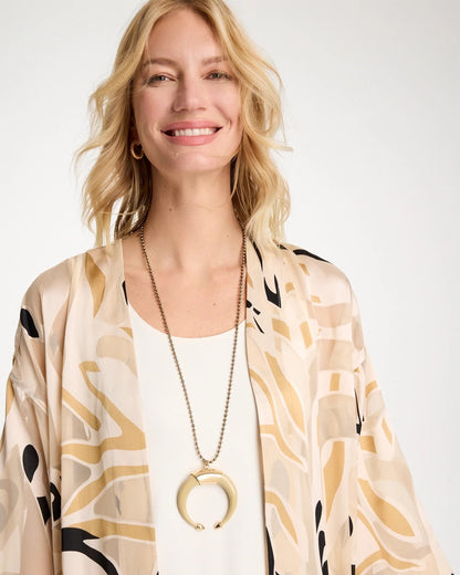 Chico's Long Horn Pendant Necklace