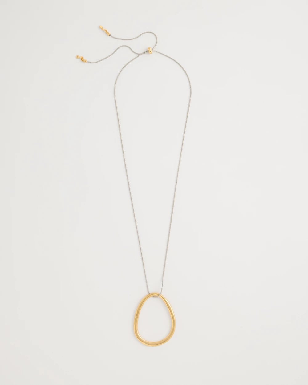 Chico's Mixed Metal Circle Pendant Necklace