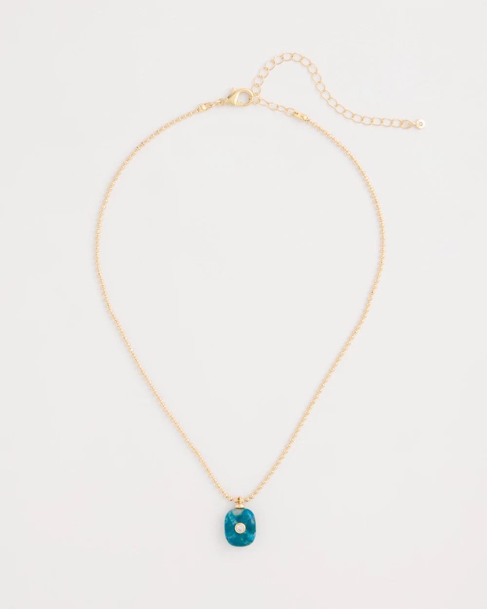 Chico's Genuine Jade Stone Pendant Necklace