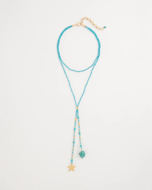 Chico's Genuine Turquoise Stone Y-Necklace