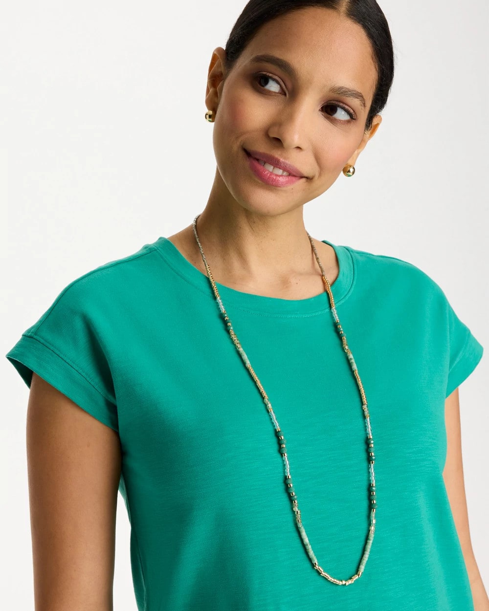 Chico's Beaded Long Necklace