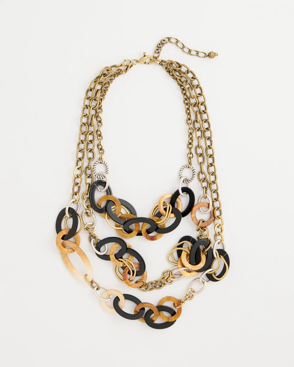 Chico's Triple Strand Convertible Resin Necklace