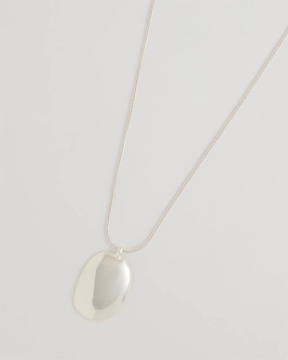 Chico's Adjustable Silvertone Pendant Necklace