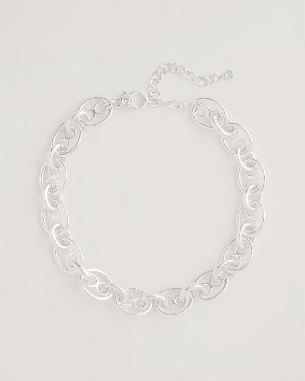 Chico's Mariner Silvertone Link Necklace