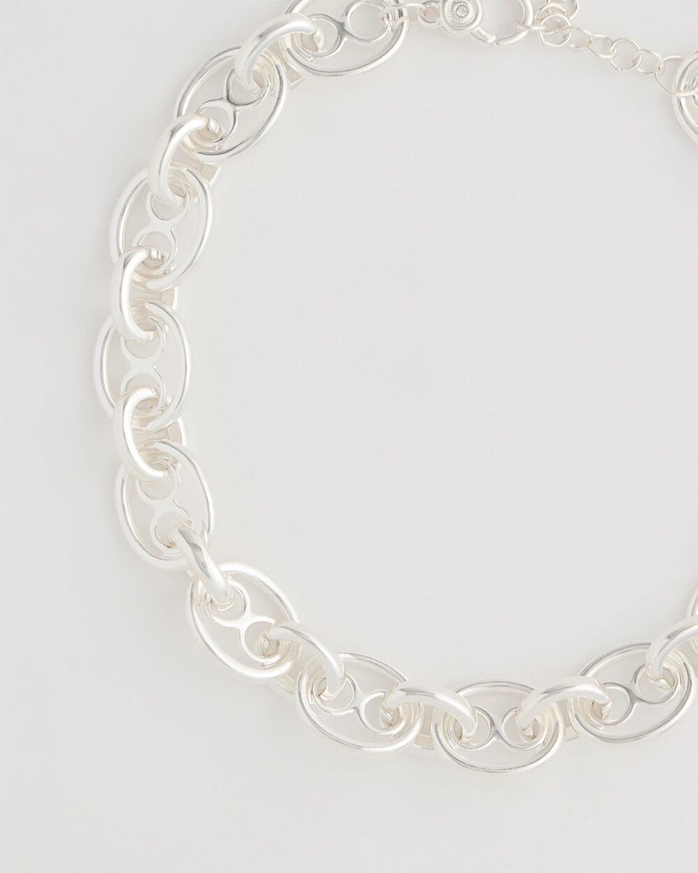 Chico's Mariner Silvertone Link Necklace
