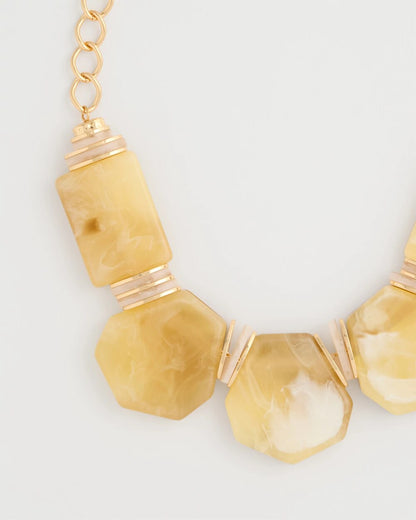 Chico's Chico's Originals Neutral Stone Bib Necklace