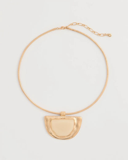 Chico's White Enamel Collar Necklace