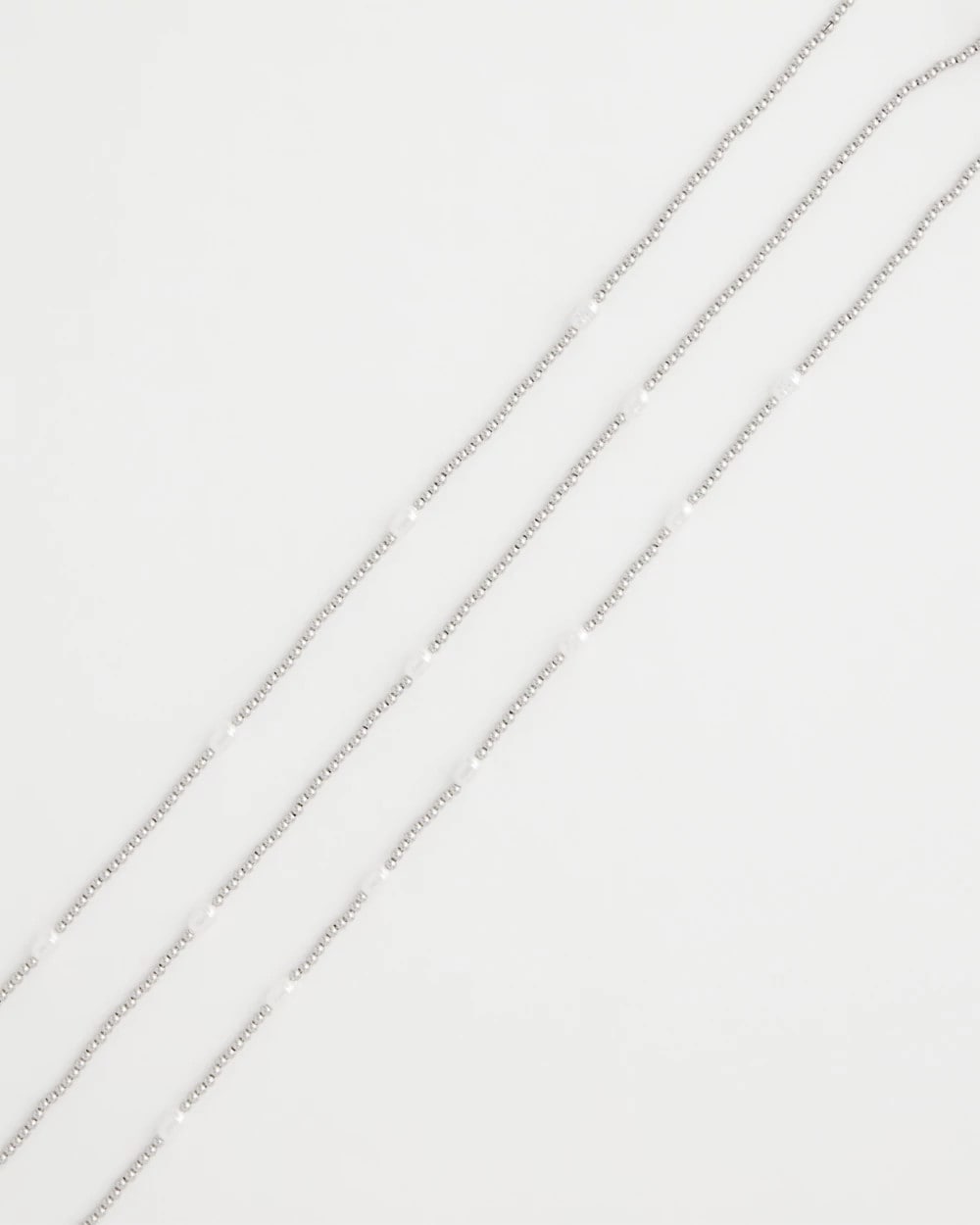 Chico's Pearlescent Bead Ball Short Necklace