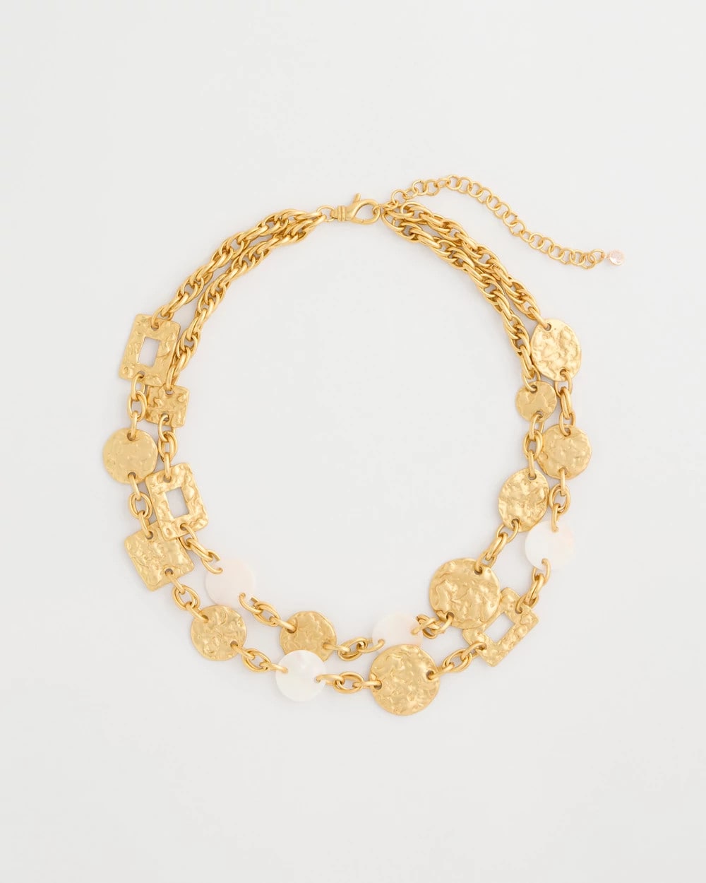 Chico's Pearl Hammered Short Necklace