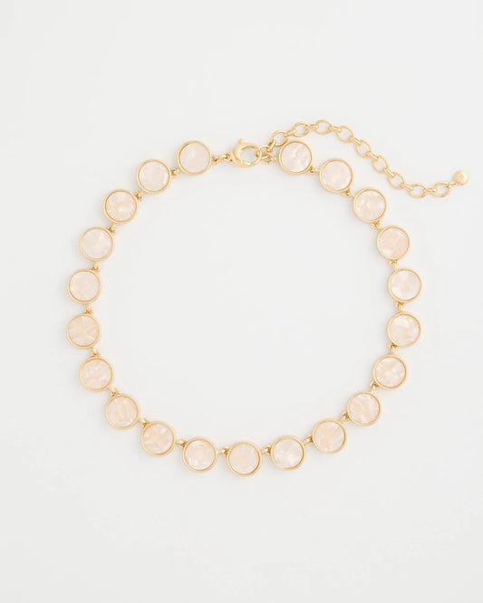 Chico's Pearlescent Rounded Collar Necklace