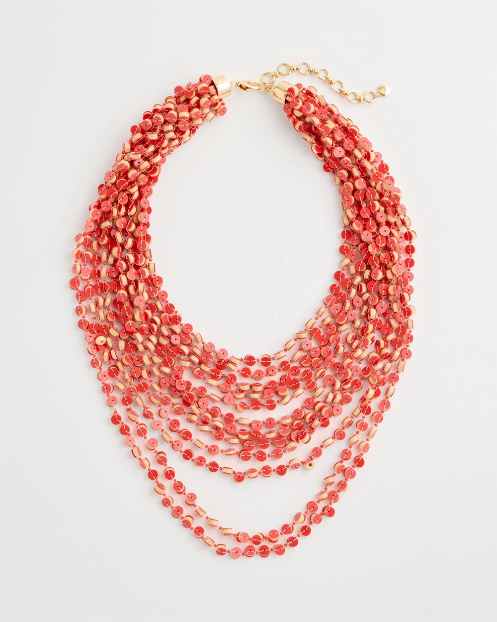 Chico's Coral Multi-Strand Necklace