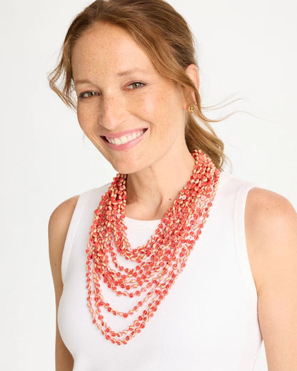 Chico's Coral Multi-Strand Necklace