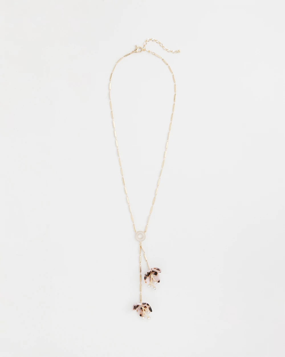 Chico's Tortoise Spider Lily Y-Necklace