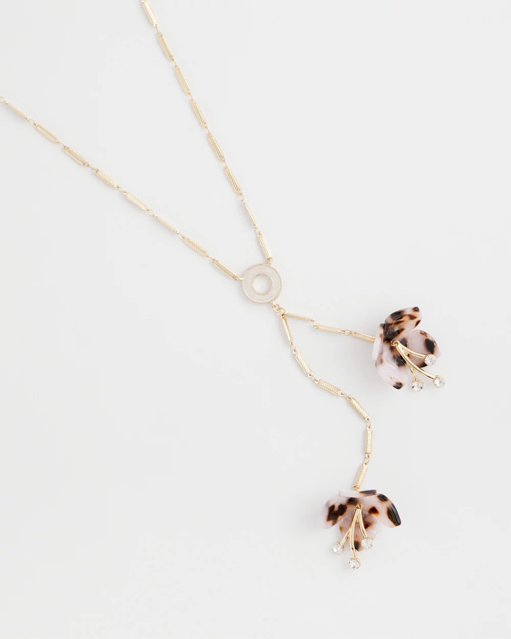 Chico's Tortoise Spider Lily Y-Necklace