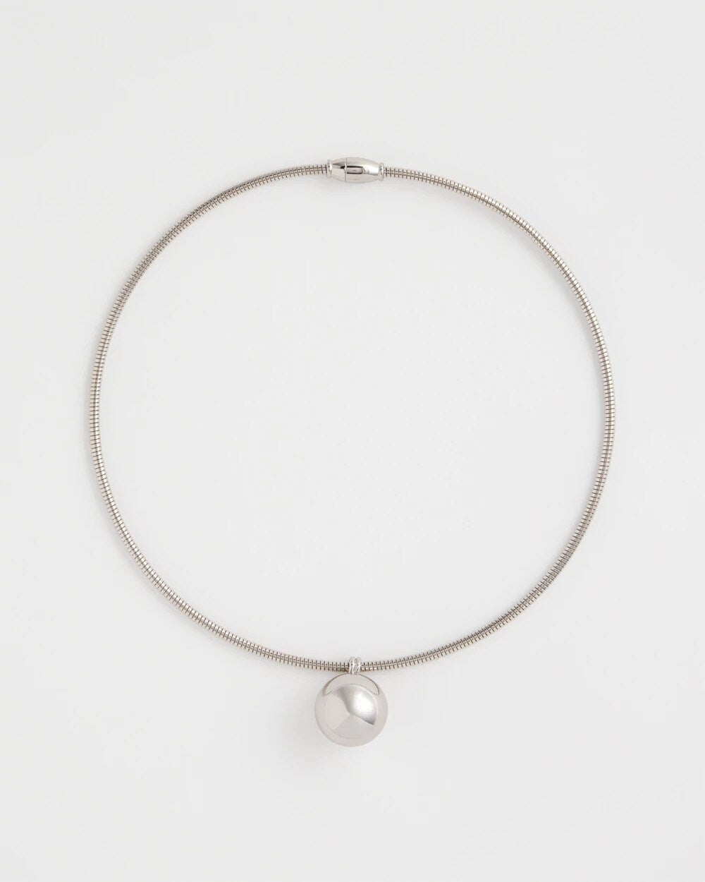 Chico's Silver Bead Collar Necklace