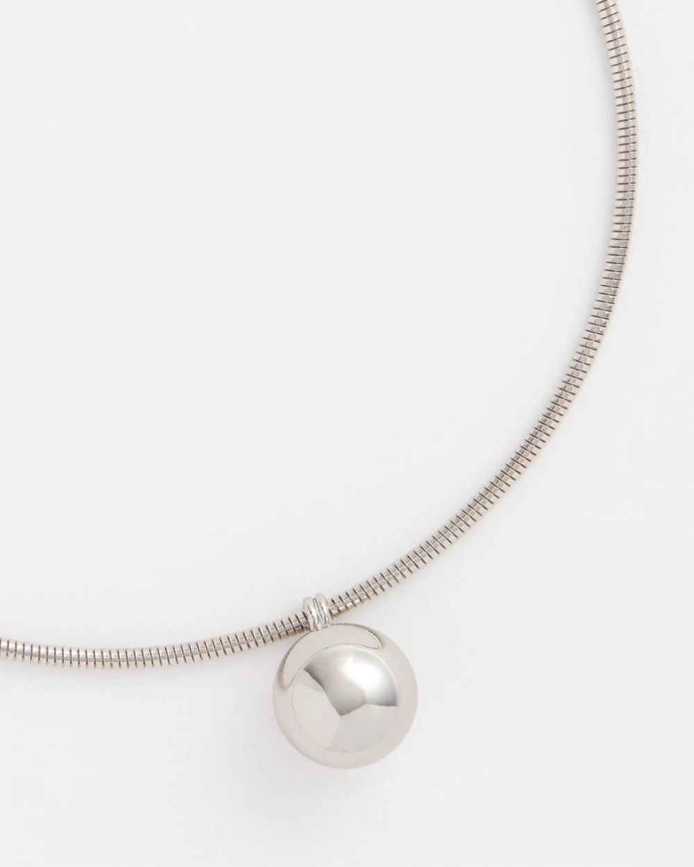 Chico's Silver Bead Collar Necklace